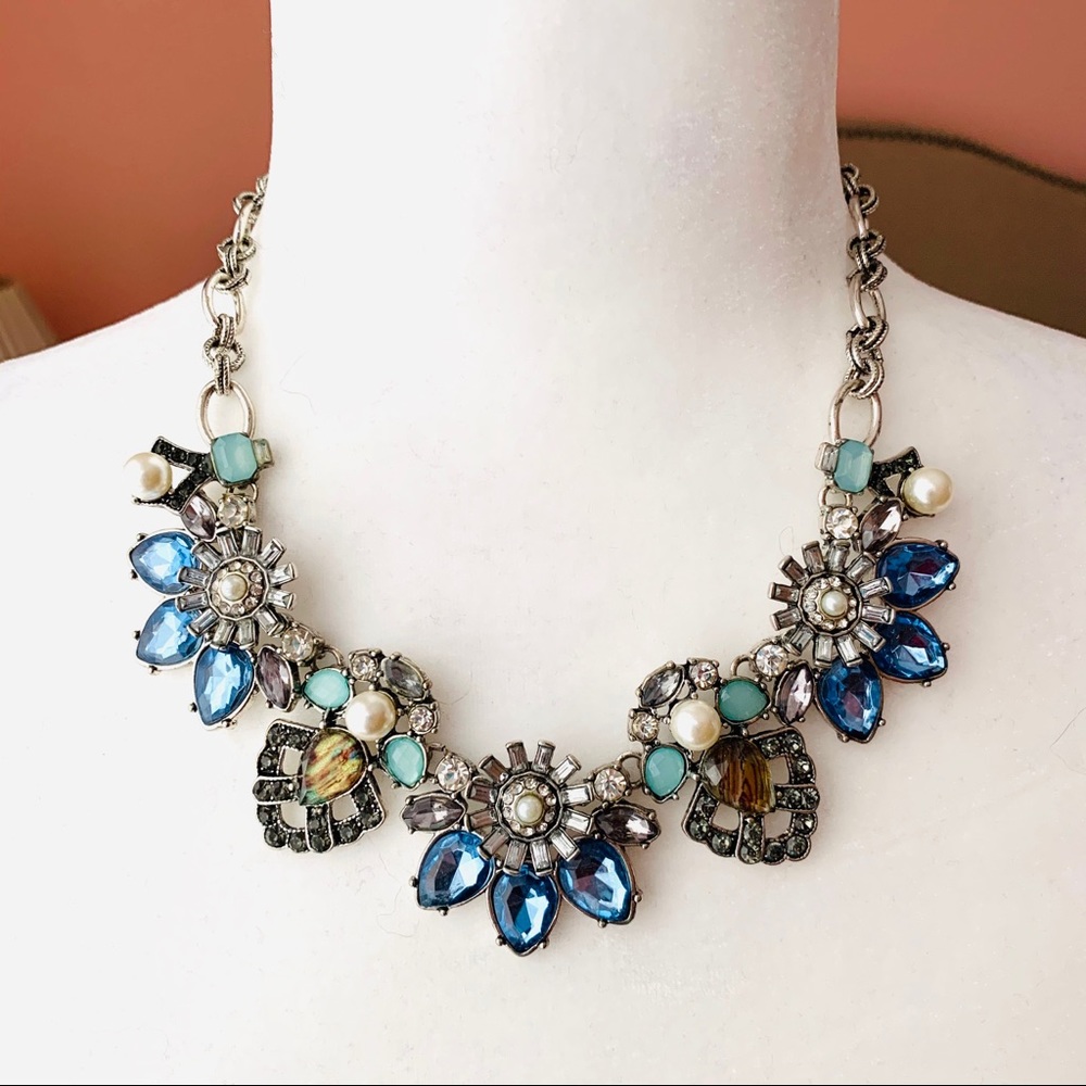 Blue Stone Statement Necklace